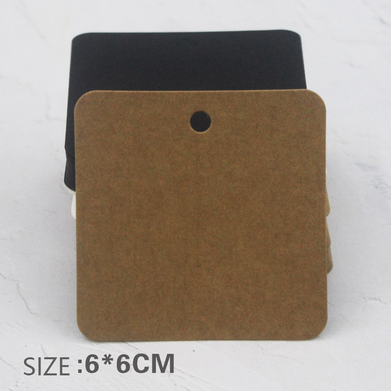Kraft Soap Label - 6 × 6 センチメートル正方形クラフト紙タグ衣服衣類靴バッグハングタグギフトカード空白の単語カード手作り石鹸タグラベル