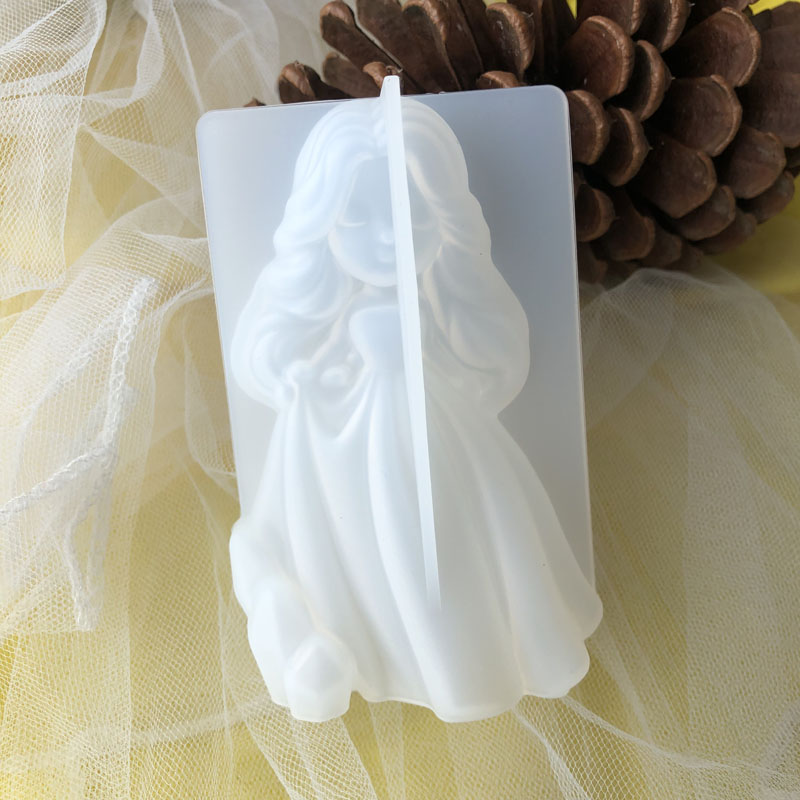 Soap Making Tutorial - 3D かわいいプリンセスシリコーンキャンドルモールド天使の女の子石鹸樹脂石膏作る型 DIY 人間チョコレートベーキングツール家の装飾のギフト