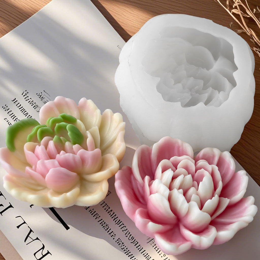 Soap Making Scents - DIY バラの花シリコーン型手作りアロマキャンドル石膏フォーム装飾品型石鹸キャンドル作成用品