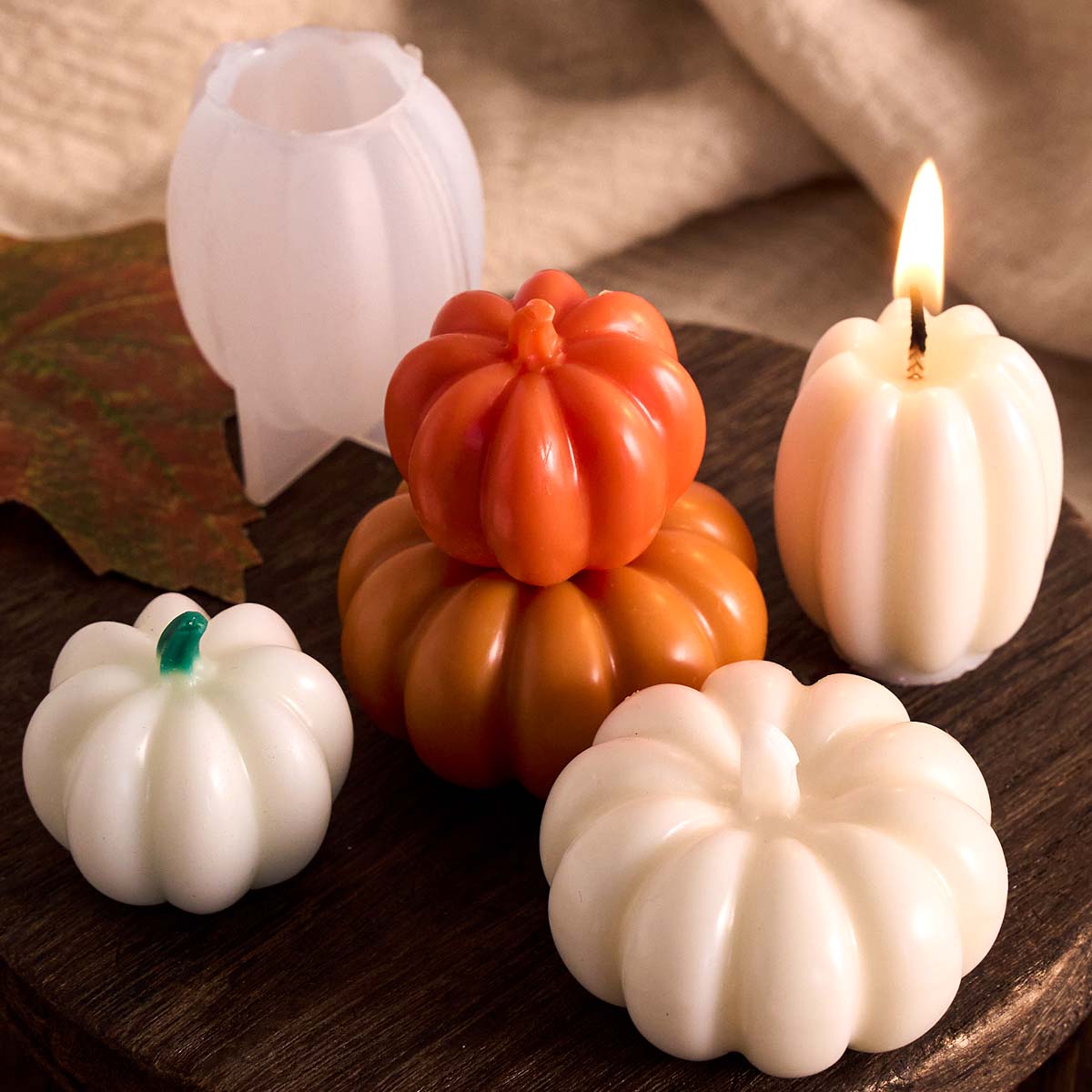 Soap Making Scents - ハロウィンカボチャシリコンモールド香り付きキャンドル石鹸樹脂石膏飾り DIY 秋の家の装飾手芸作成金型
