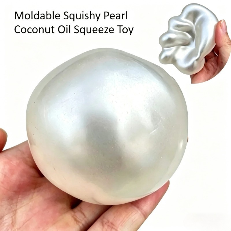 Coconut Oil Refined - 成形可能なスクイーズパールココナッツオイルスクイーズトイ、成形可能なストレスボールスクイーズトイ、ゆっくり戻る減圧感覚玩具（大人向け）