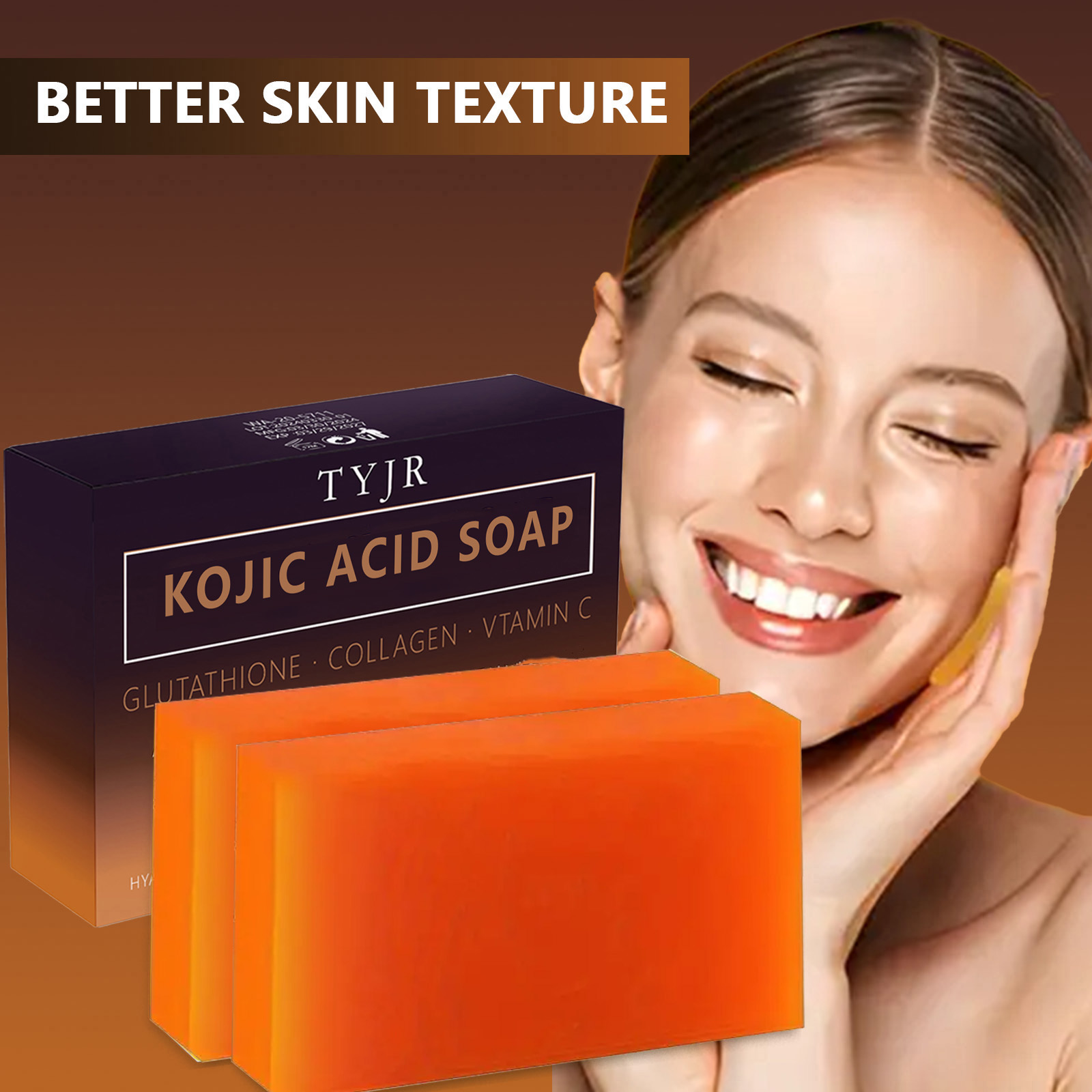 Soap Making Glycerin - コウジ酸石鹸 ビタミンC＆コラーゲン配合 – ターメリックグルタチオンバー 顔と体用 100g