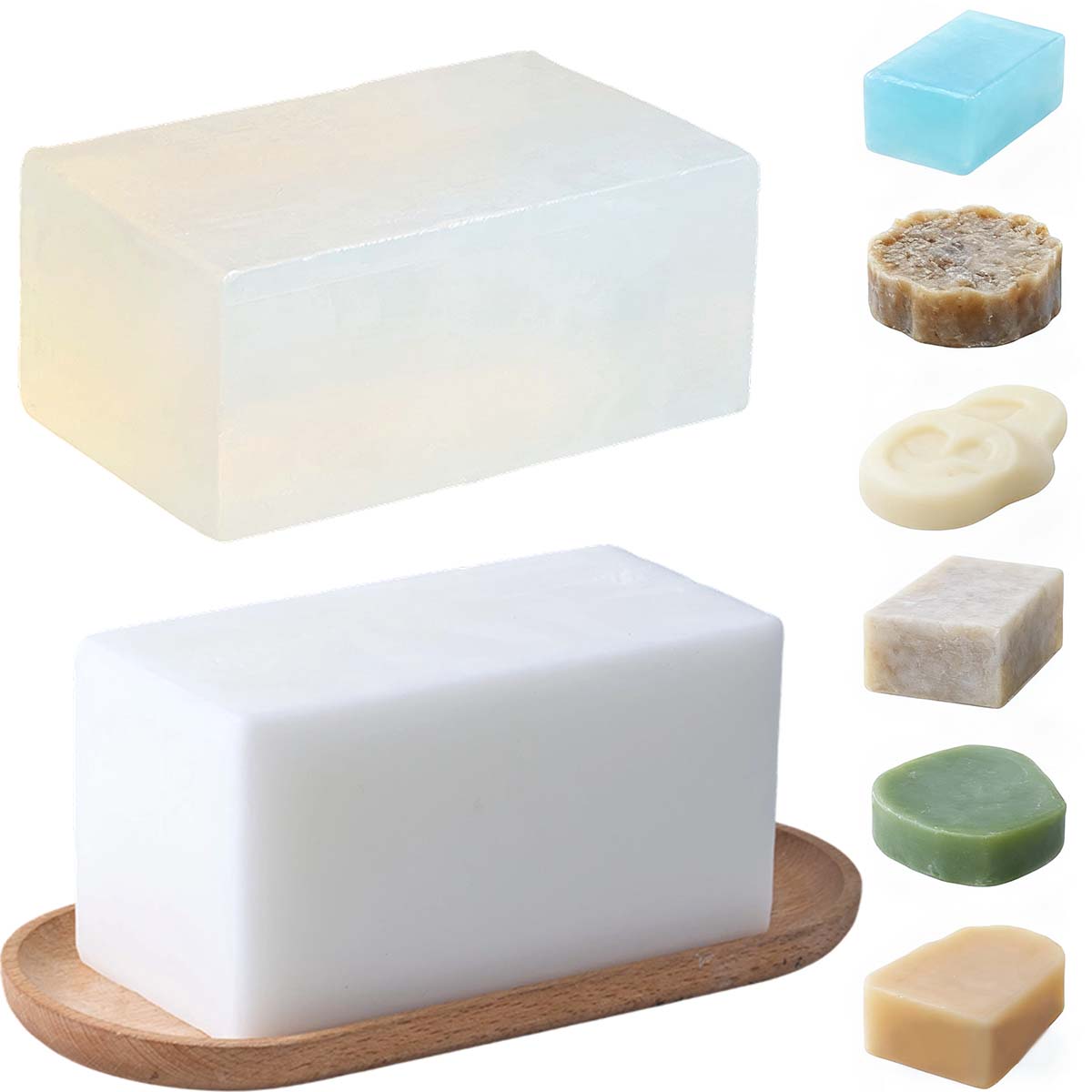 透明な白いグリセリン石鹸ベース DIY オーガニック ヴィー - Soap Making Glycerin のレビューと価格