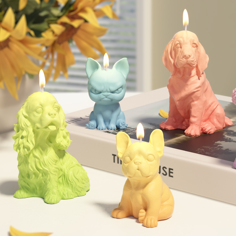 座っているラブラドール子犬シリコーン型香りキャンドル動物猫樹 - Soap Making Scents のレビューと価格