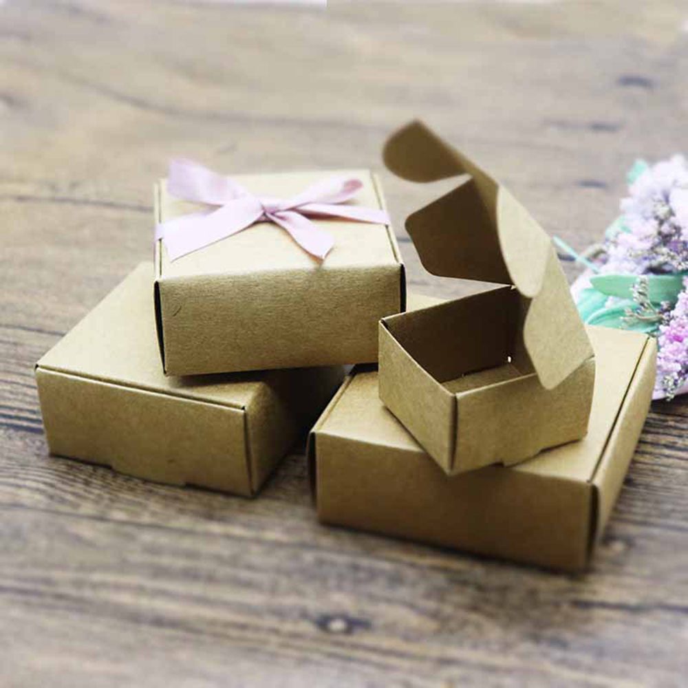 小さなクラフト紙箱、茶色の段ボール、手作り石鹸箱、白いクラフ - Kraft Soap Label のレビューと価格
