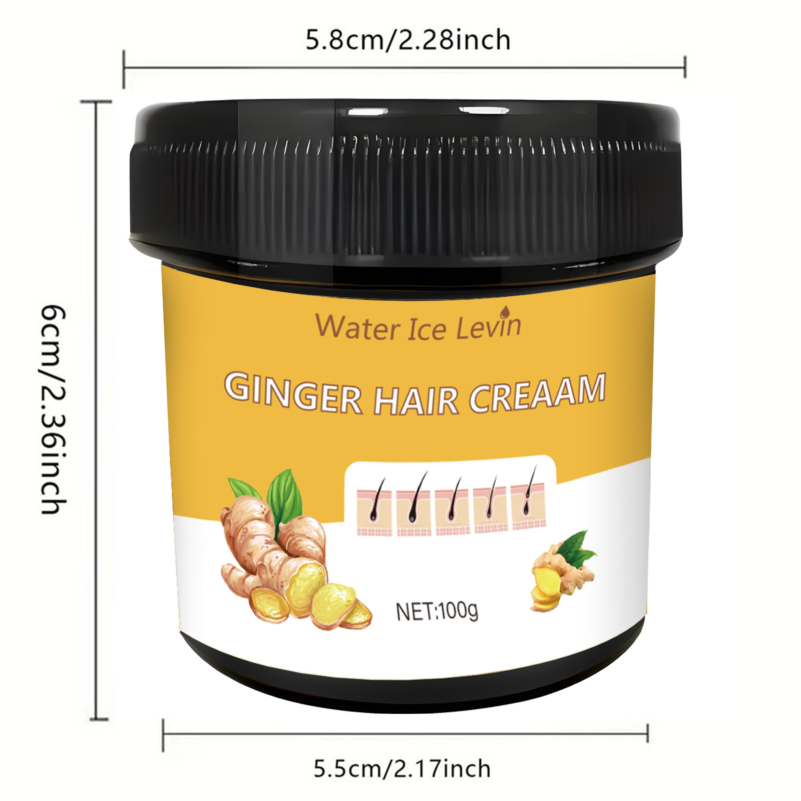 ジンジャーの香りのヘアクリーム、天然ジンジャーエキス配合の保 - Coconut Oil Refined のレビューと価格
