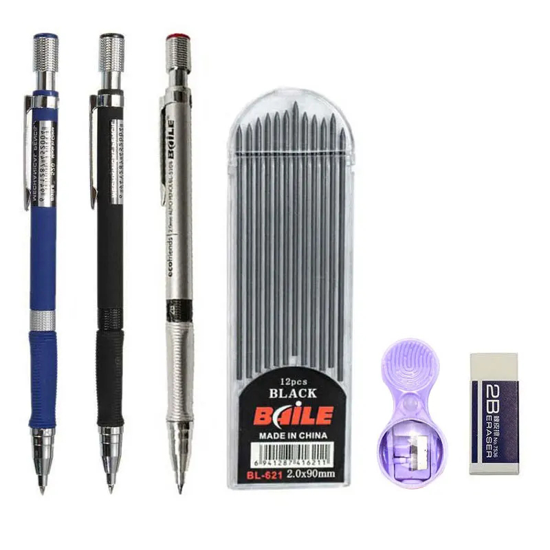 2.0mmメカニカルペンシルセット2b自動鉛筆 (色/黒の鉛 - Staedtler Pencil Lumocolor のレビューと価格