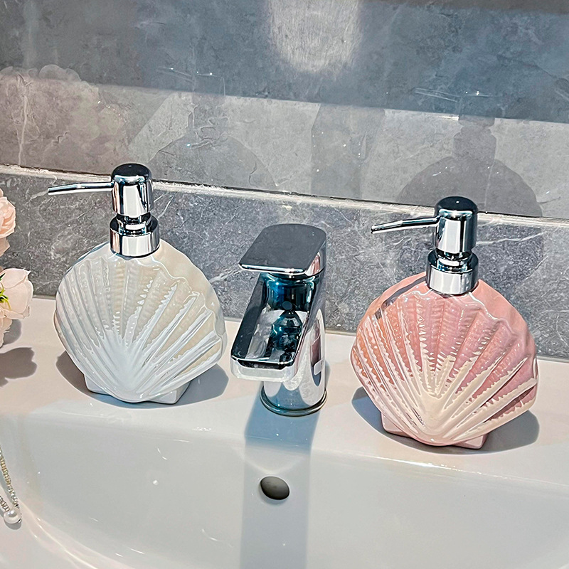 セラミックプレス分離ボトルシェル型液体石鹸ディスペンサー手指 - Soap Making Jar のレビューと価格