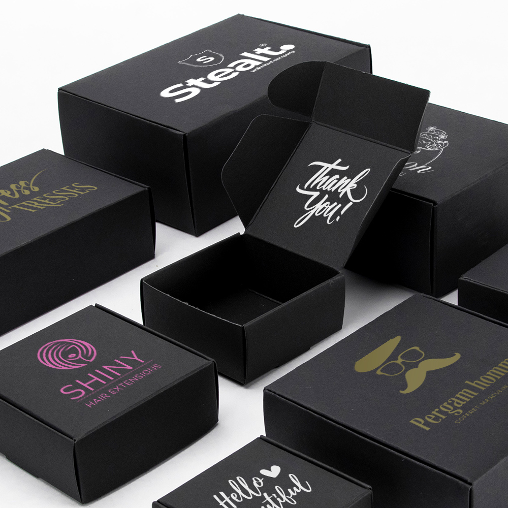 黒い包装カートン フェスティバル パーティー ギフト ボック - Kraft Soap Label のレビューと価格