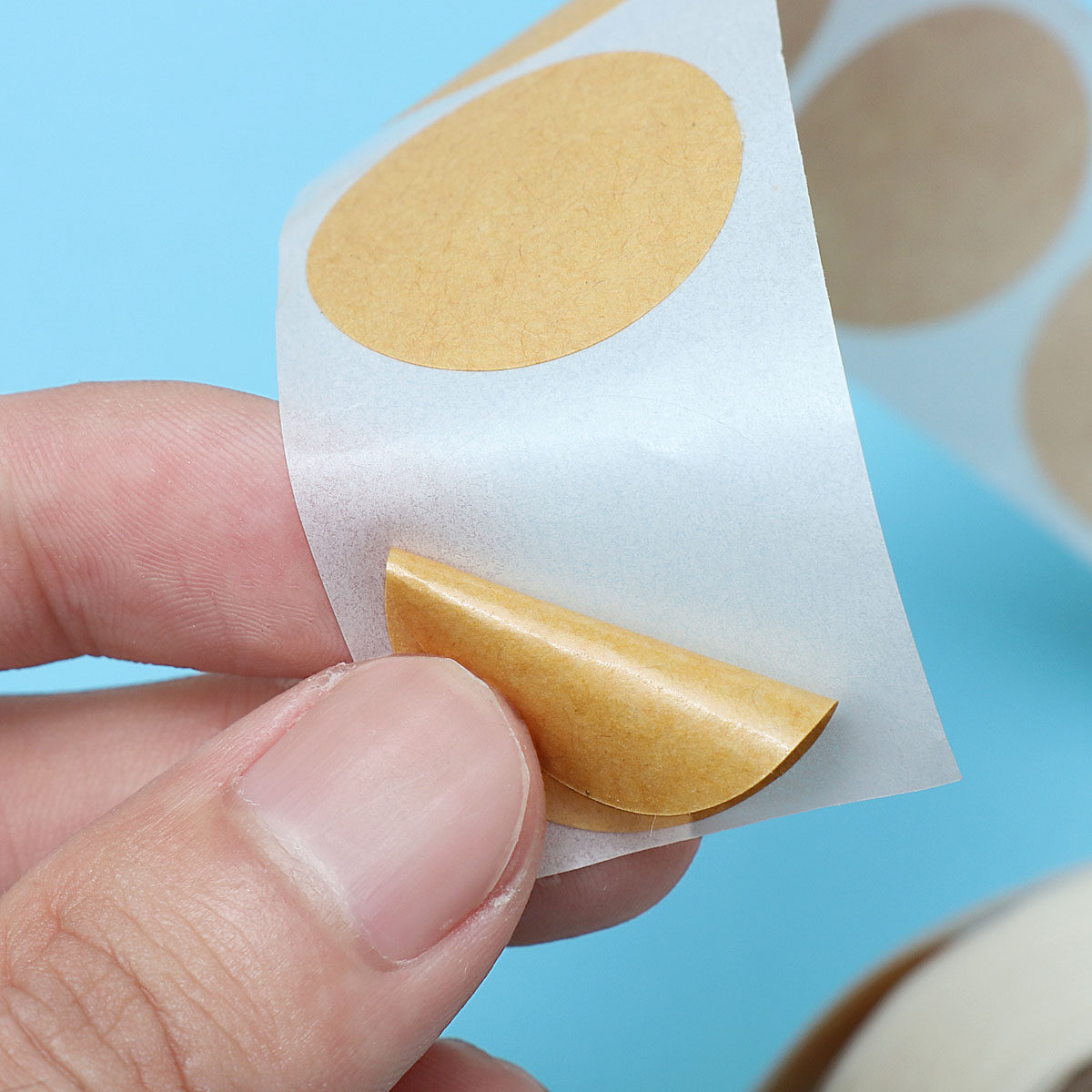 500 個クラフト紙ラウンドシーリングステッカー粘着ラベル包 - Kraft Soap Label のレビューと価格