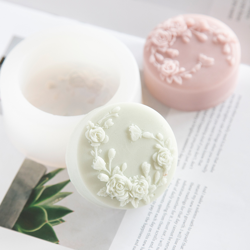 ラウンド形状バラの花手作り石鹸シリコーン型牡丹バラの花石鹸金 - Soap Making Scents のレビューと価格