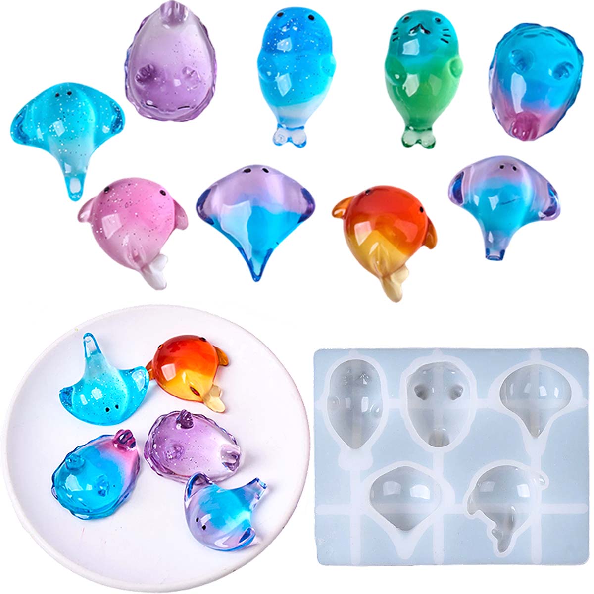 3Dヒーリング可愛いマンタ鯨シリコンモールドDIYキーホルダ - Soap Making Tutorial のレビューと価格