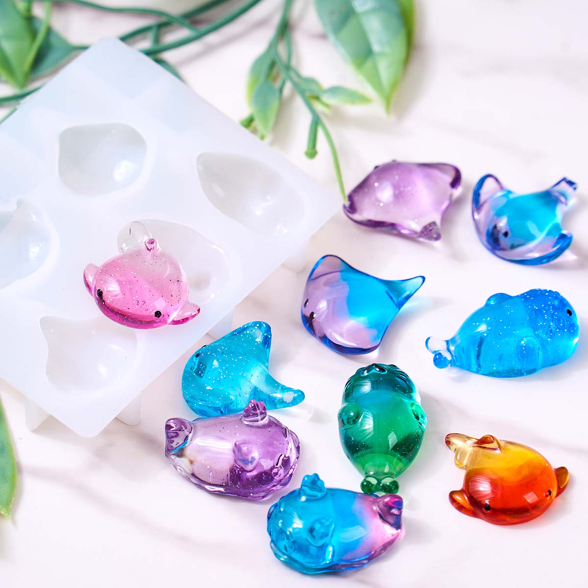3Dヒーリング可愛いマンタ鯨シリコンモールドDIYキーホルダ - Soap Making Tutorial のレビューと価格