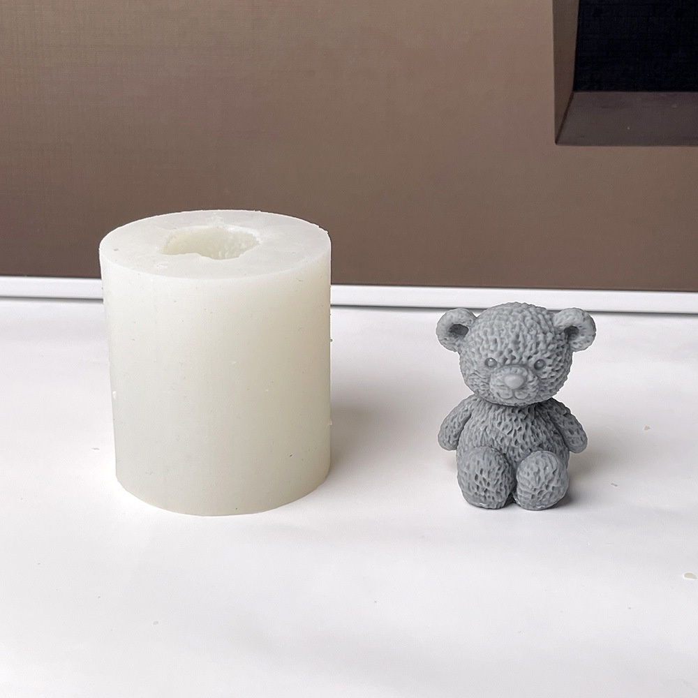 3D かわいいクマキャンドル作成型ミニテディベア香りキャンド - Soap Making Scents のレビューと価格