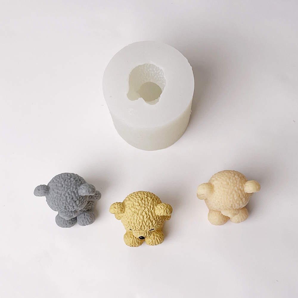 3D かわいいクマキャンドル作成型ミニテディベア香りキャンド - Soap Making Scents のレビューと価格