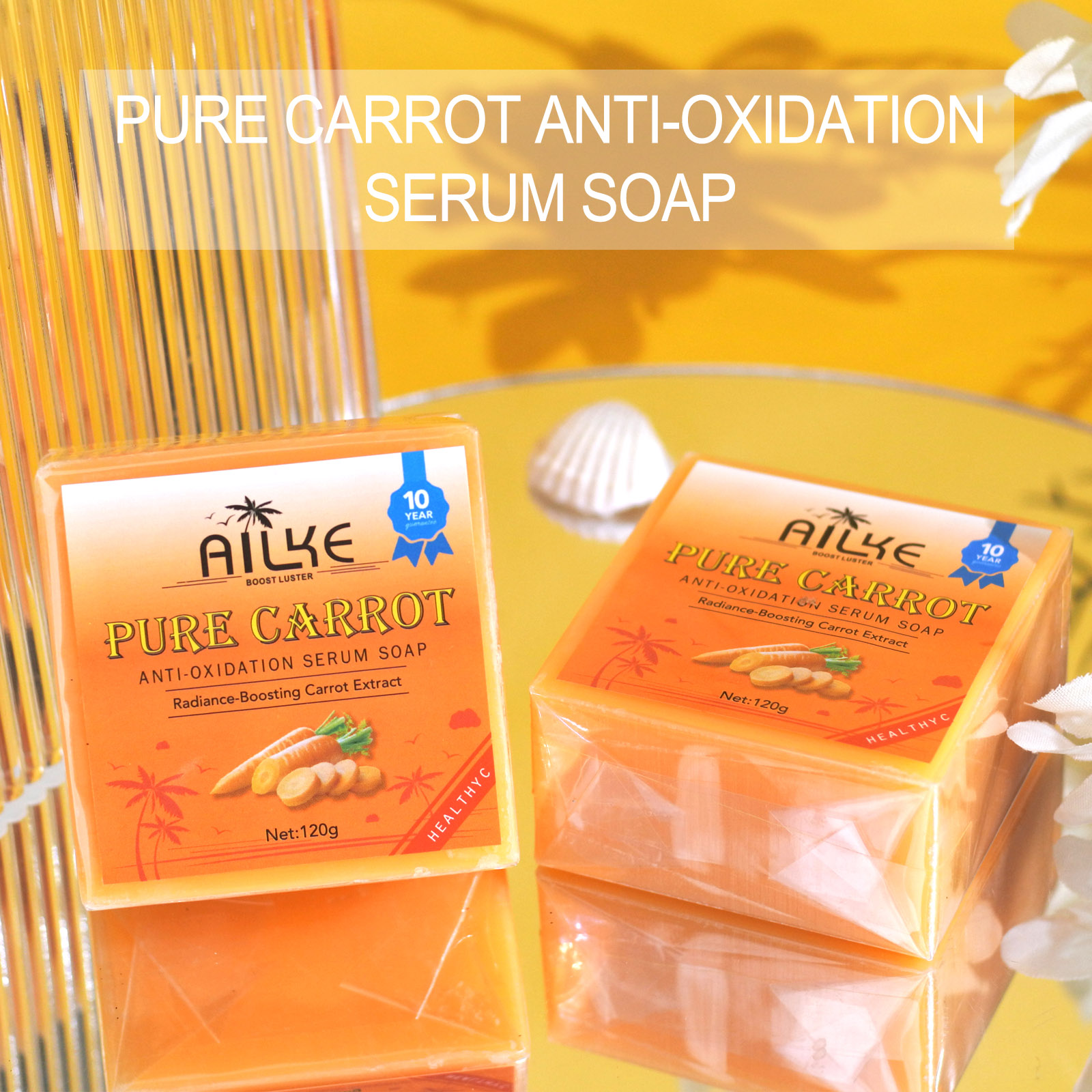 AILKE ピュアキャロット抗酸化血清石鹸、美白、汚れをきれ - Soap Making Glycerin のレビューと価格