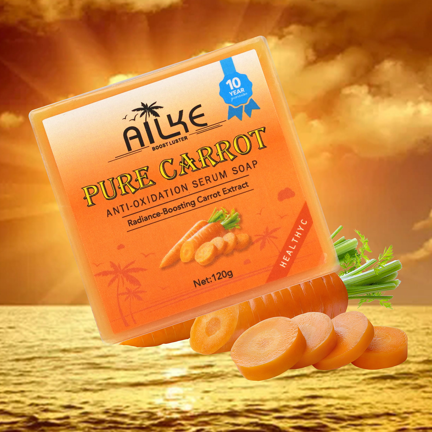 AILKE ピュアキャロット抗酸化血清石鹸、美白、汚れをきれ - Soap Making Glycerin のレビューと価格