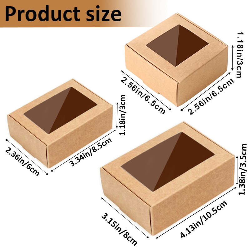 15/35/50個入り 自作石鹸用パッケージボックス、ミニギ - Kraft Soap Label のレビューと価格