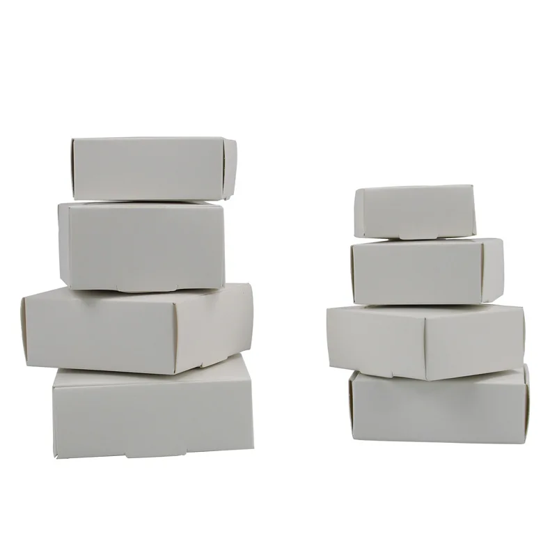 50 ピース/ロット正方形白手作りキャンディーソープボックス - Kraft Soap Label のレビューと価格
