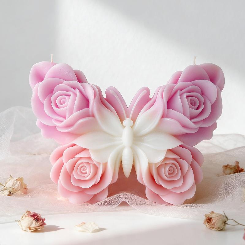 DIY ローズバタフライフォームシリコーン型手作りアロマキャ - Soap Making Scents のレビューと価格